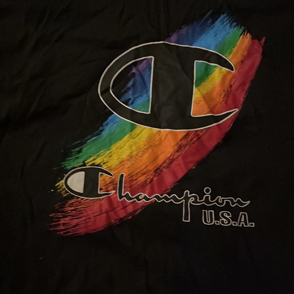 Vintage made in the USA champion black rainbow T-shirt - Picture 2 of 3